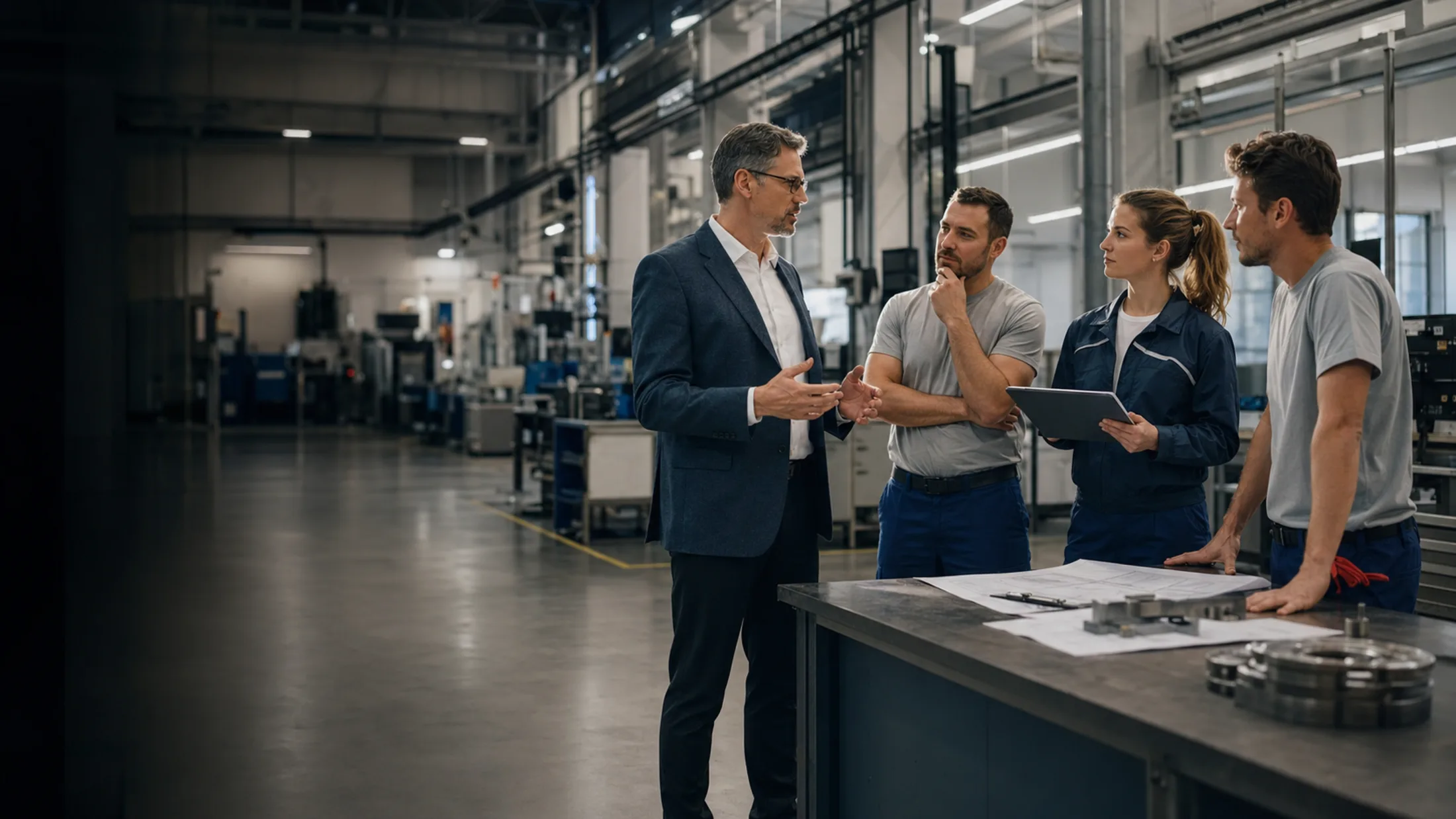 Konsultantka TQM Consulting podczas audytu w hali produkcyjnej klienta